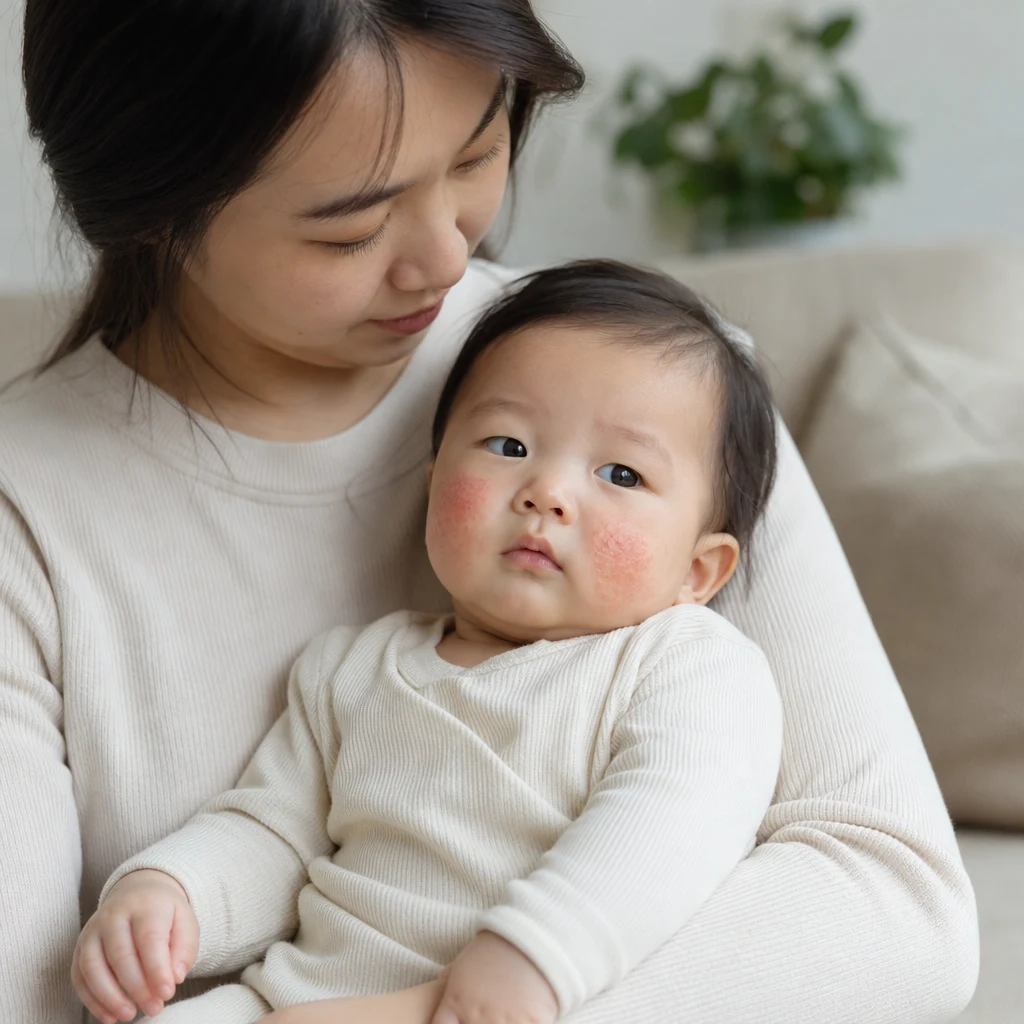 아기 볼 습진이 아토피 피부염인지 어떻게 구별하나요?
